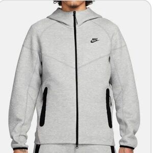 Nike Tech Men's Fleece Windrunner Full-Zip Jacket size S in gray